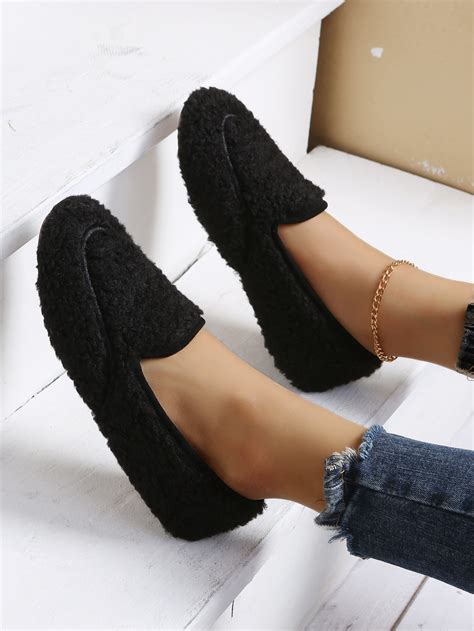 fluffy loafers